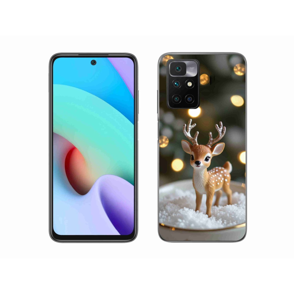 Gélový kryt mmCase na Xiaomi Redmi 10/Redmi 10 (2022) - roztomilý vianočný jeleň