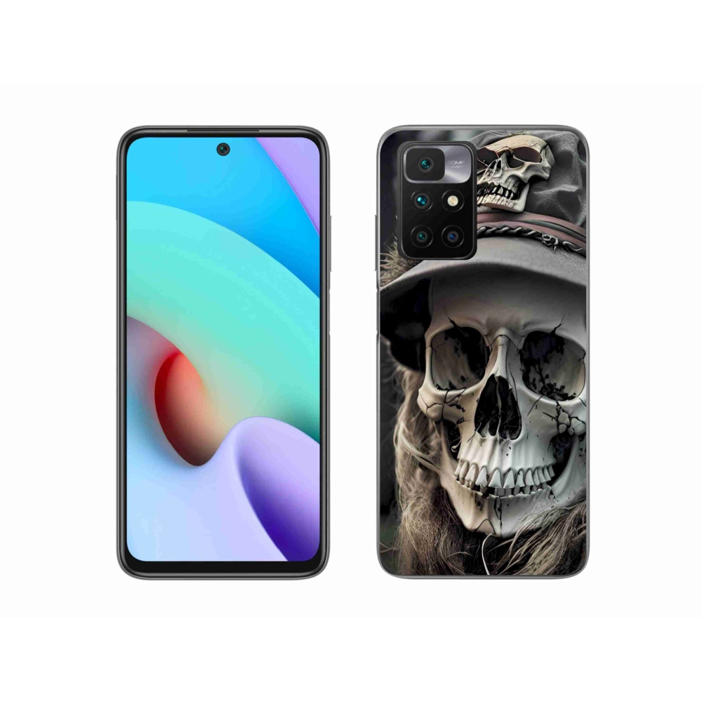Gélový kryt mmCase na Xiaomi Redmi 10/Redmi 10 (2022) - temná lebka