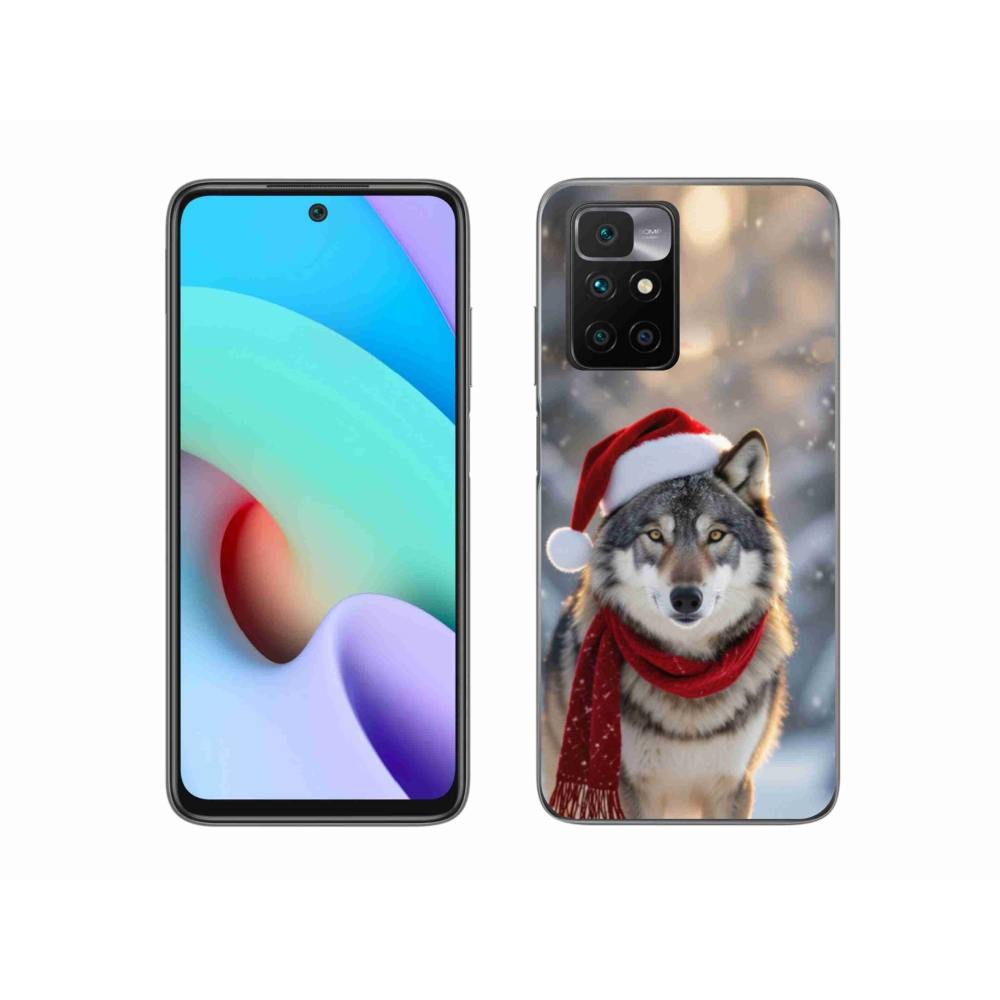 Gélový kryt mmCase na Xiaomi Redmi 10/Redmi 10 (2022) - vianočný vlk