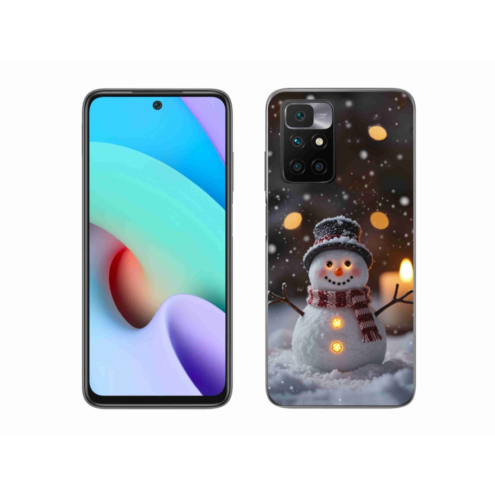 Gélový kryt mmCase na Xiaomi Redmi 10/Redmi 10 (2022) - veselý snehuliak
