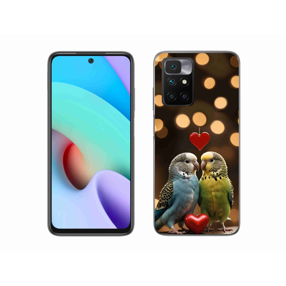 Gélový kryt mmCase na Xiaomi Redmi 10/Redmi 10 (2022) - zamilovaní papagáje