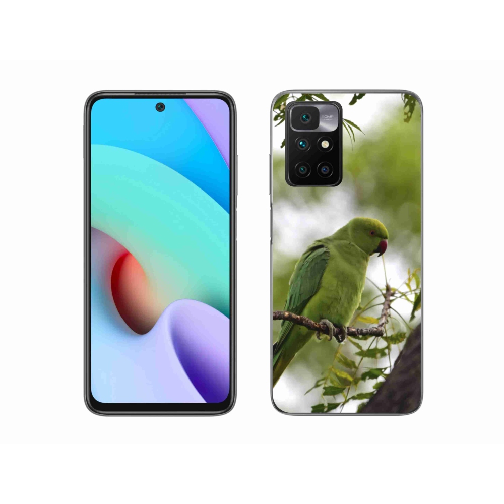 Gélový kryt mmCase na Xiaomi Redmi 10/Redmi 10 (2022) - zelený papagáj