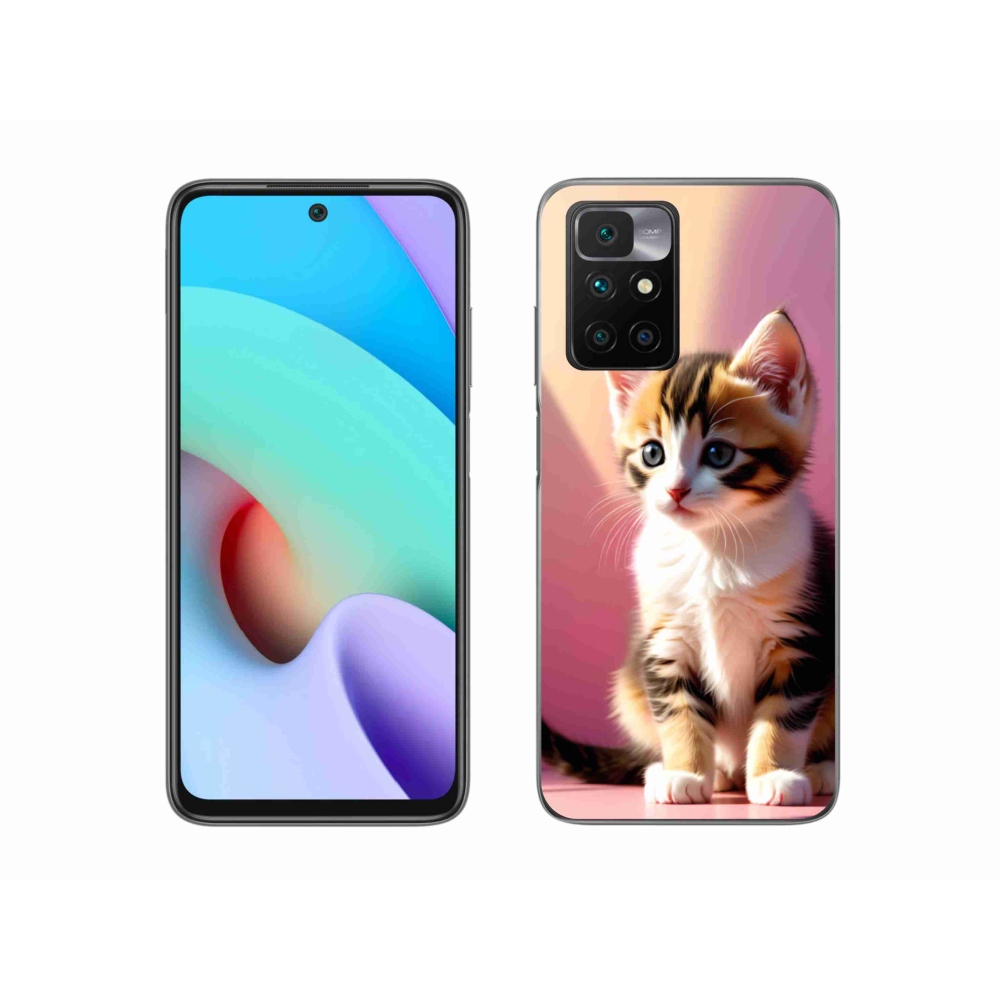 Gélový kryt mmCase na Xiaomi Redmi 10/Redmi 10 (2022) - zvedavé mačiatko 2