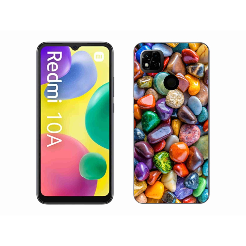 Gélový kryt mmCase na Xiaomi Redmi 10A - farebné kamienky