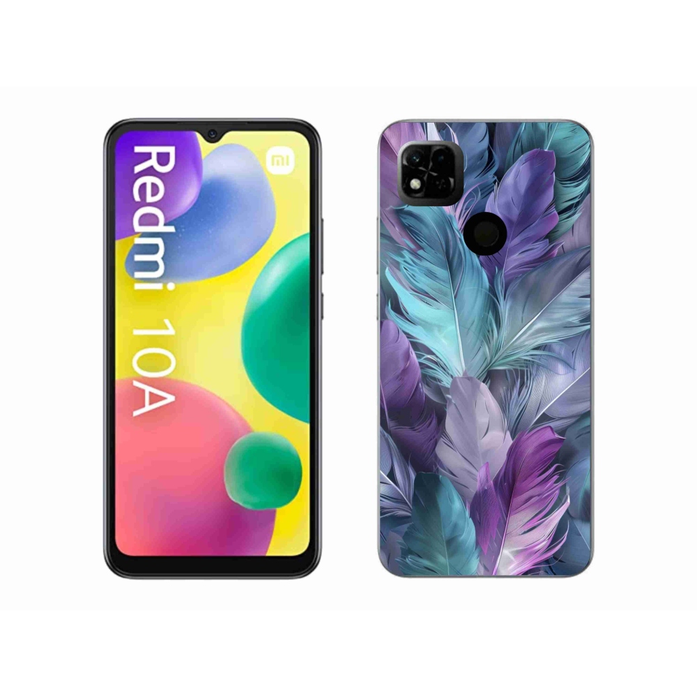 Gélový kryt mmCase na Xiaomi Redmi 10A - farebné perie 2