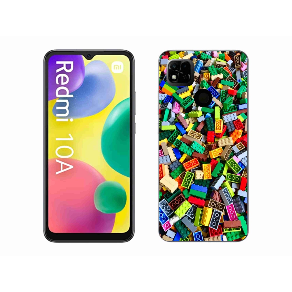 Gélový kryt mmCase na Xiaomi Redmi 10A - farebné stavebné kocky