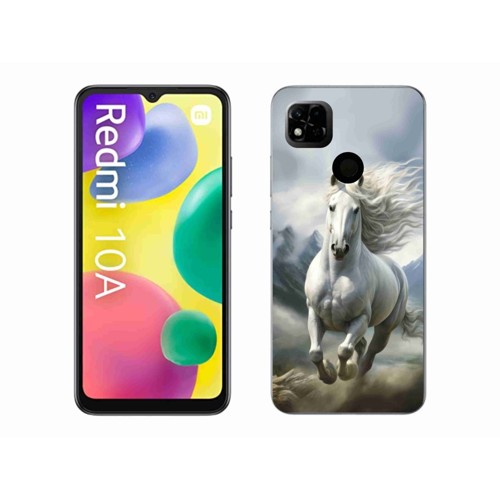 Gélový kryt mmCase na Xiaomi Redmi 10A - bežiaci biely kôň 3