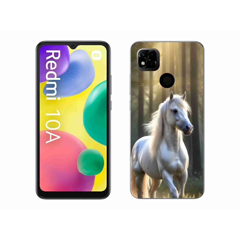 Gélový kryt mmCase na Xiaomi Redmi 10A - biely kôň 3