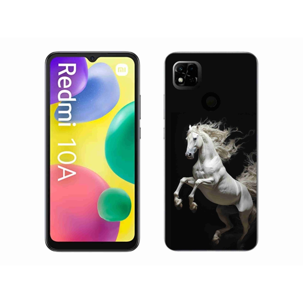 Gélový kryt mmCase na Xiaomi Redmi 10A - biely kôň 4