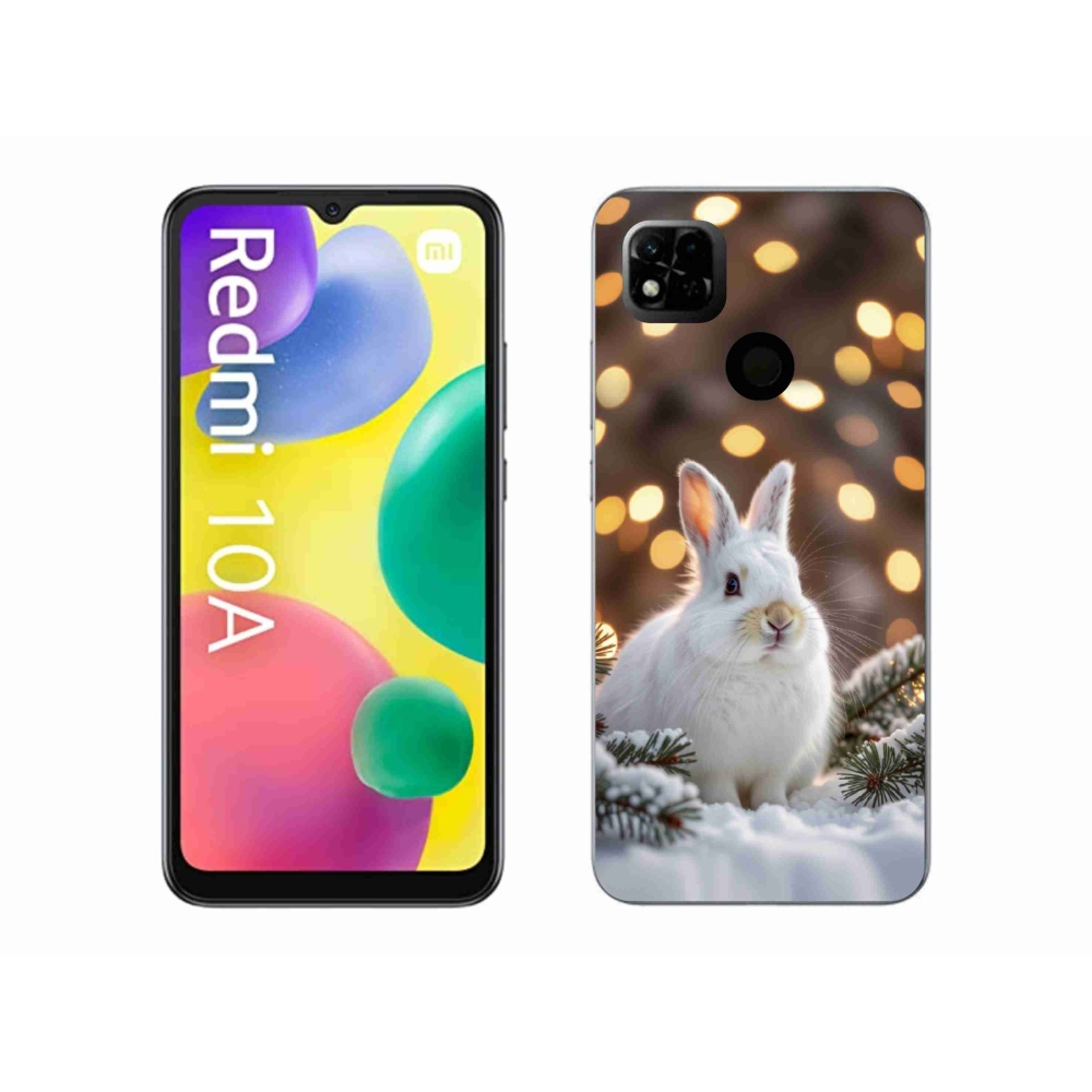Gélový kryt mmCase na Xiaomi Redmi 10A - biely zajac