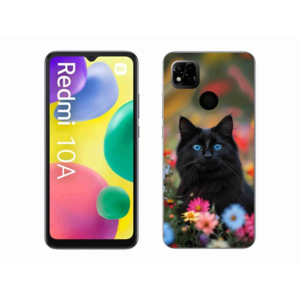 Gélový kryt mmCase na Xiaomi Redmi 10A - čierne mačiatko 4