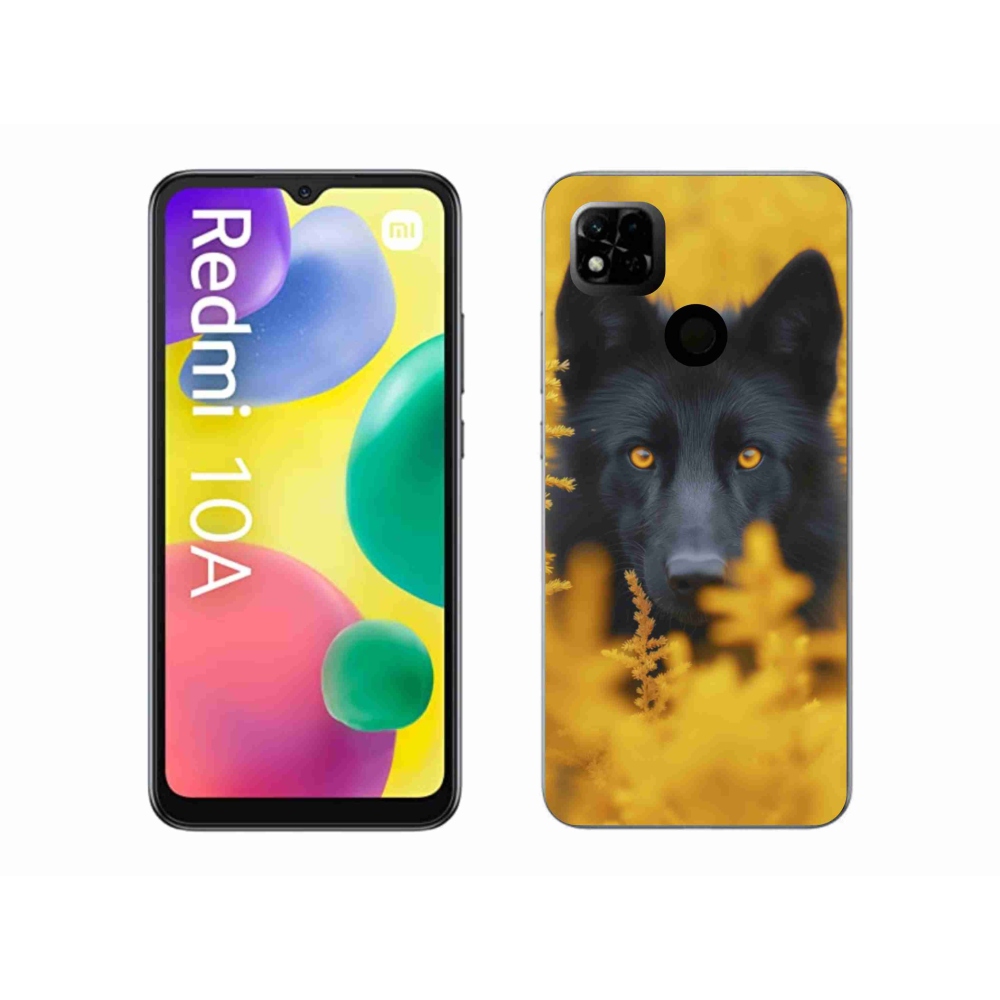 Gélový kryt mmCase na Xiaomi Redmi 10A - čierny vlk 2