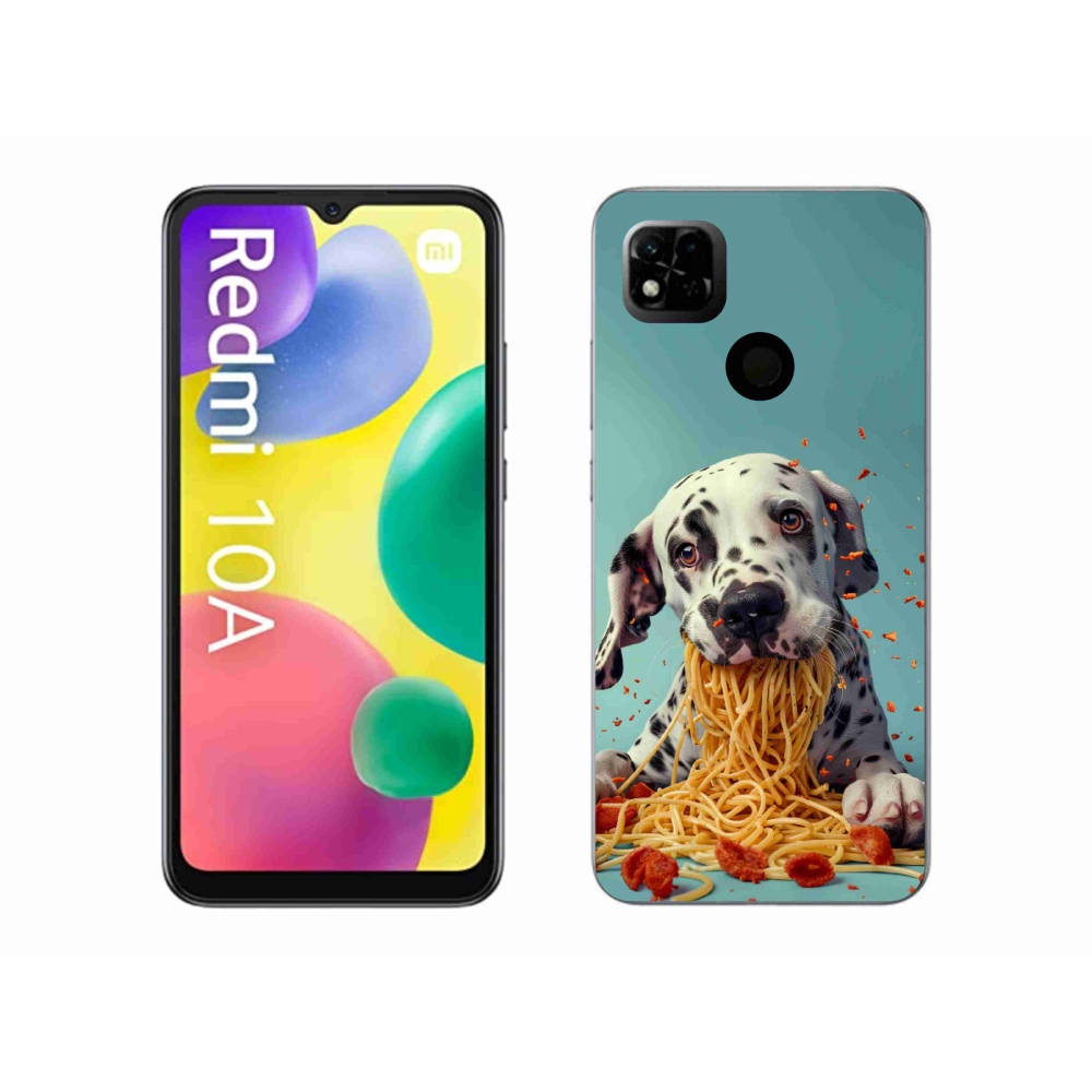 Gélový kryt mmCase na Xiaomi Redmi 10A - dalmatín a špagety