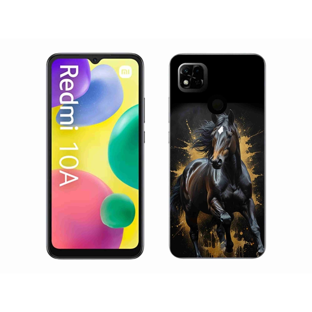 Gélový kryt mmCase na Xiaomi Redmi 10A - elegantný čierny žrebec