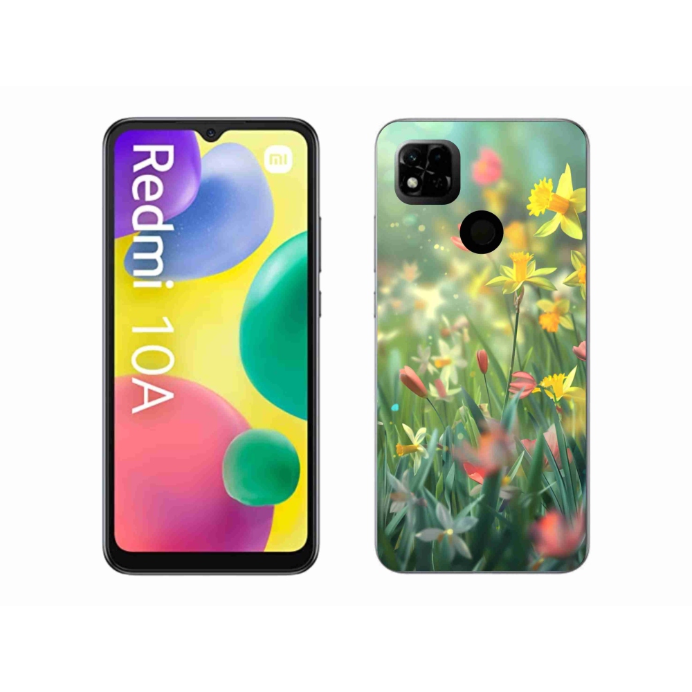 Gélový kryt mmCase na Xiaomi Redmi 10A - jarné kvety