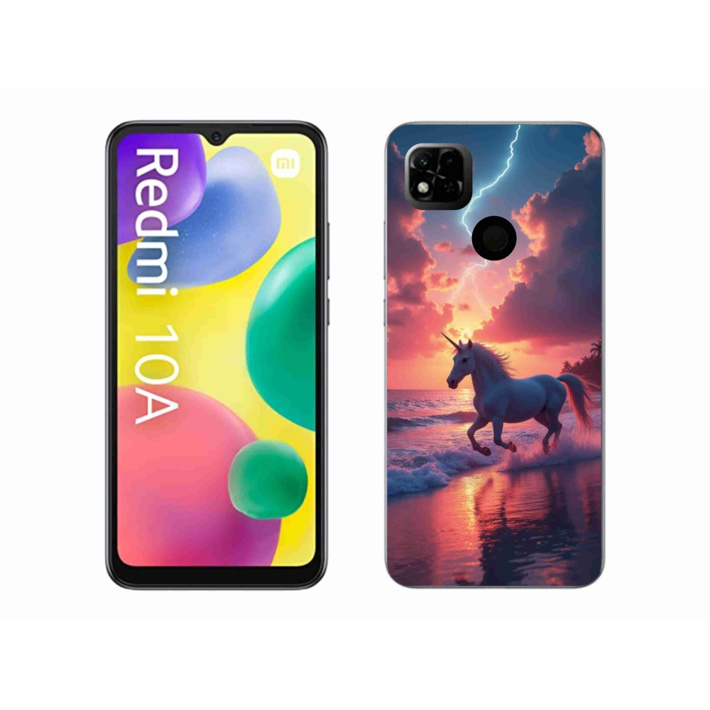 Gélový kryt mmCase na Xiaomi Redmi 10A - jednorožec na pláži