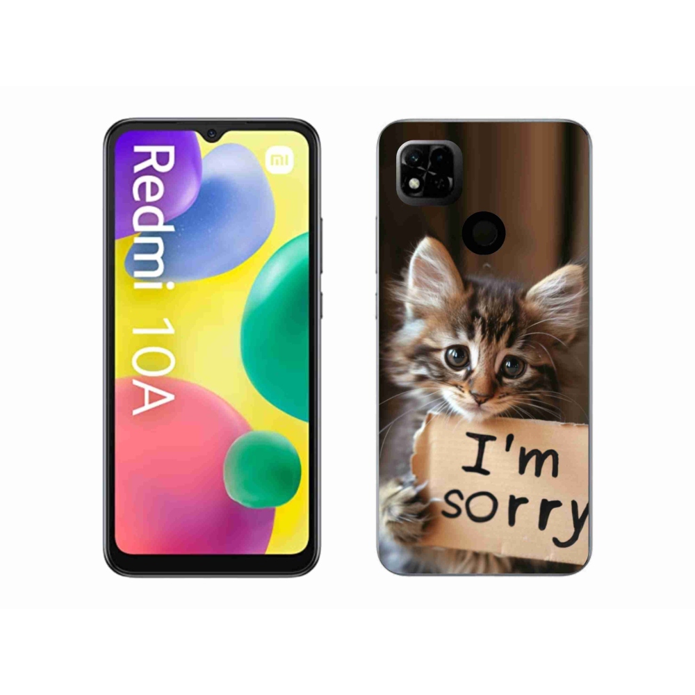 Gélový kryt mmCase na Xiaomi Redmi 10A - mačacie ospravedlnenie