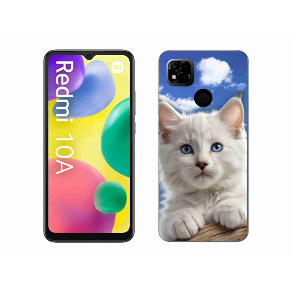 Gélový kryt mmCase na Xiaomi Redmi 10A - mačiatko a oblaky