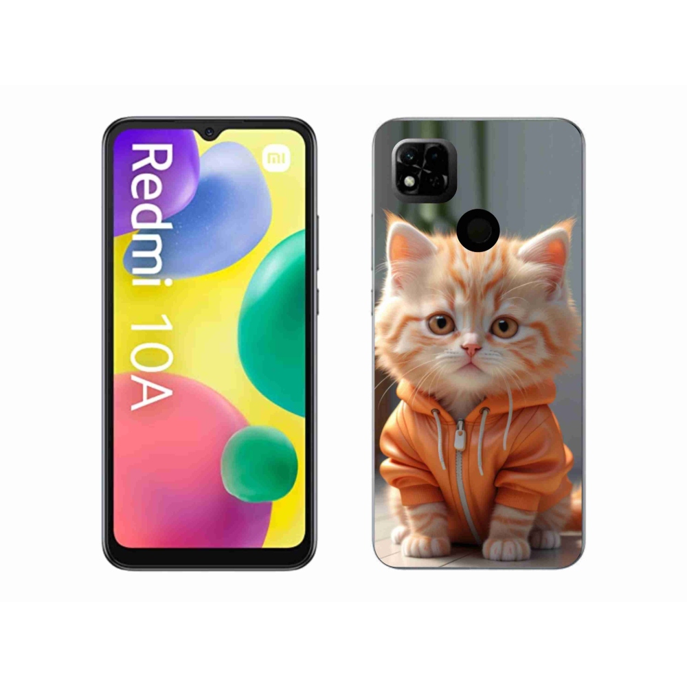 Gélový kryt mmCase na Xiaomi Redmi 10A - mačiatko v mikine