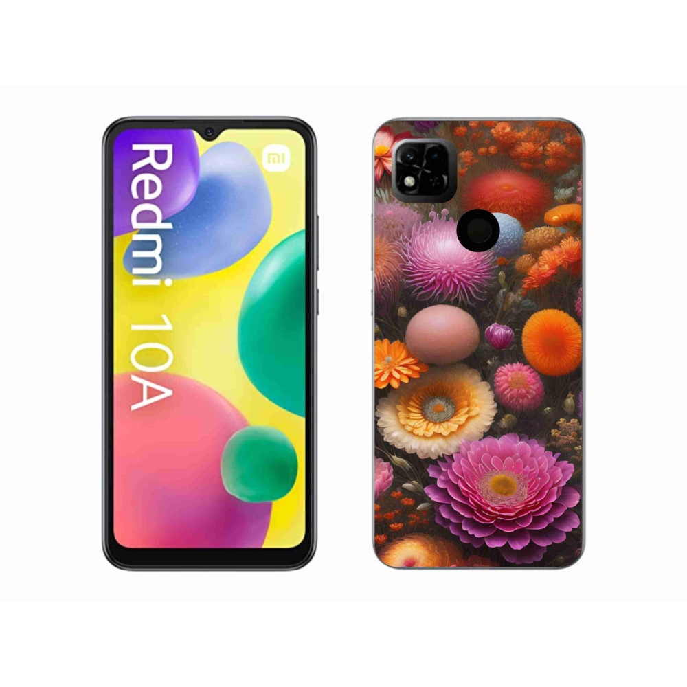 Gélový kryt mmCase na Xiaomi Redmi 10A - kvetinová kompozícia