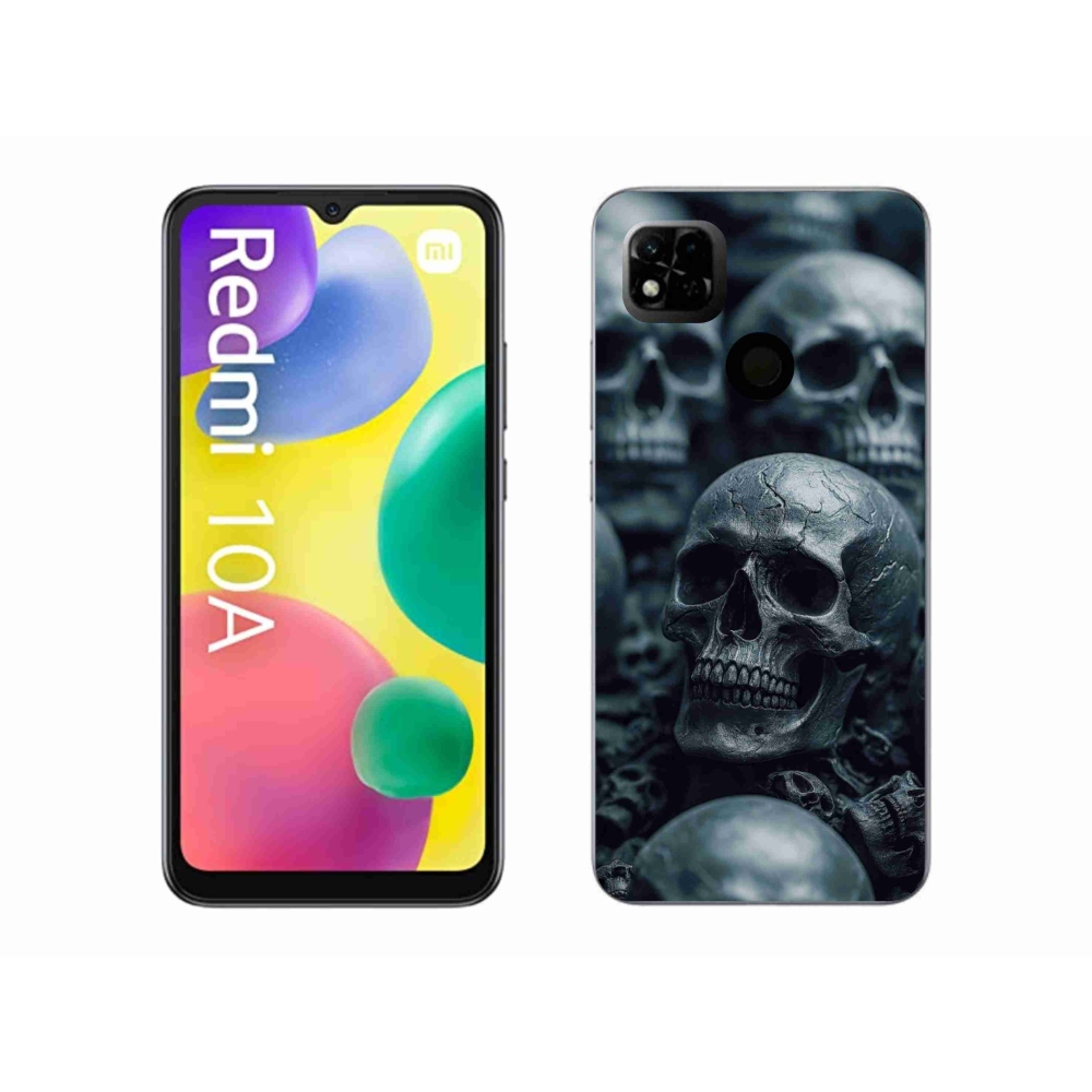 Gélový kryt mmCase na Xiaomi Redmi 10A - lebka 2