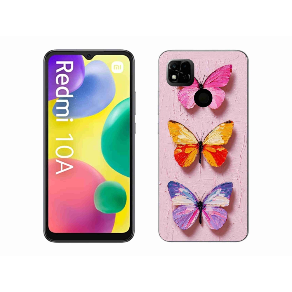 Gélový kryt mmCase na Xiaomi Redmi 10A - motýlia trojica