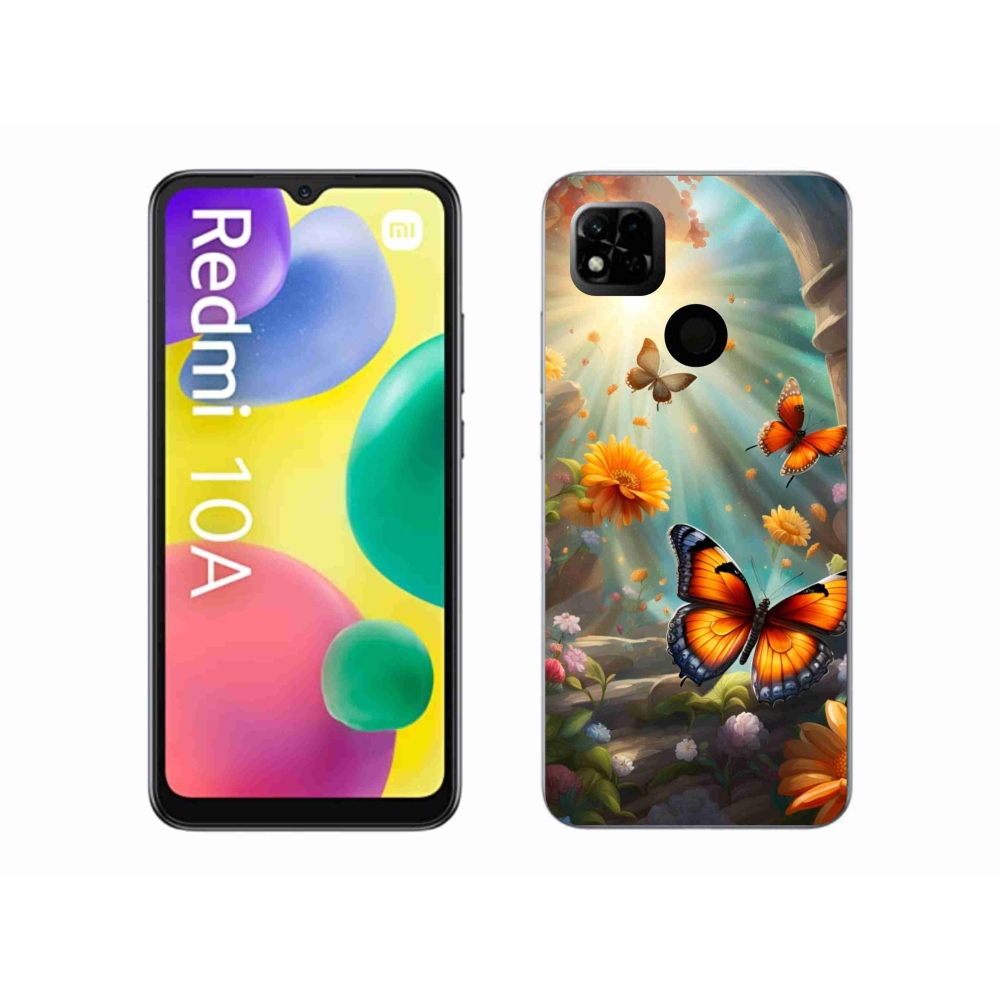 Gélový kryt mmCase na Xiaomi Redmi 10A - motýlia záhrada 2