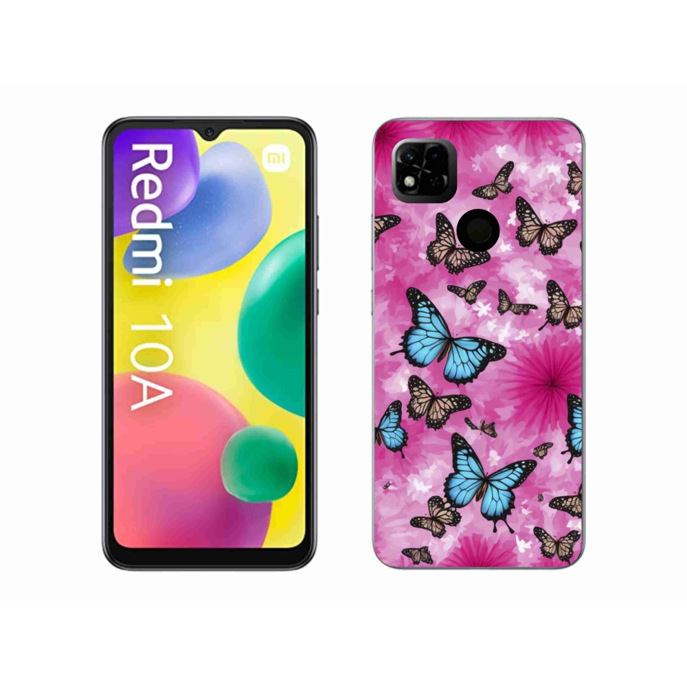 Gélový kryt mmCase na Xiaomi Redmi 10A - motýlia záhrada