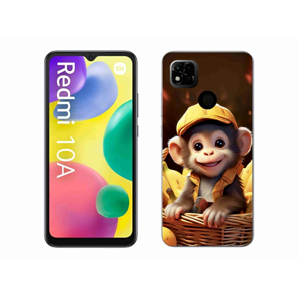 Gélový kryt mmCase na Xiaomi Redmi 10A - opice v košíku