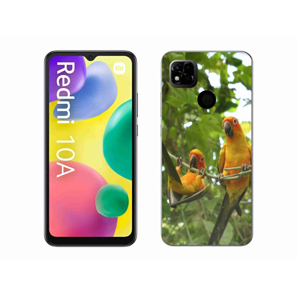 Gélový kryt mmCase na Xiaomi Redmi 10A - papagáje aratingy