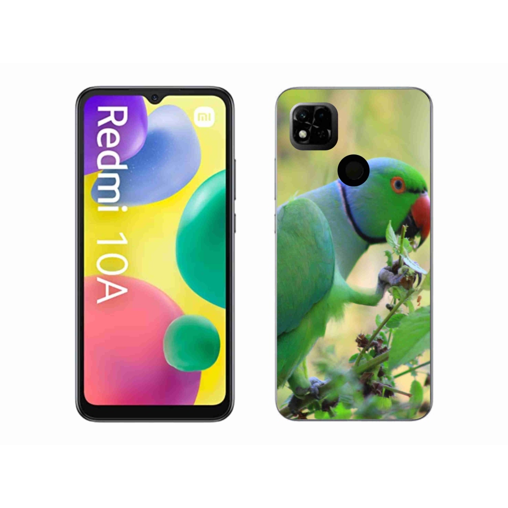 Gélový kryt mmCase na Xiaomi Redmi 10A - papagáj Alexandr