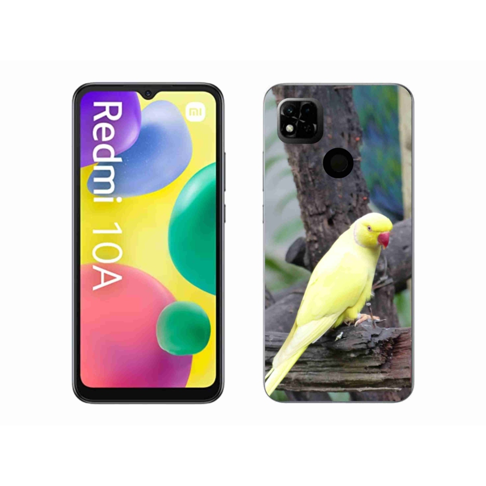 Gélový kryt mmCase na Xiaomi Redmi 10A - papagáj alexander žltý