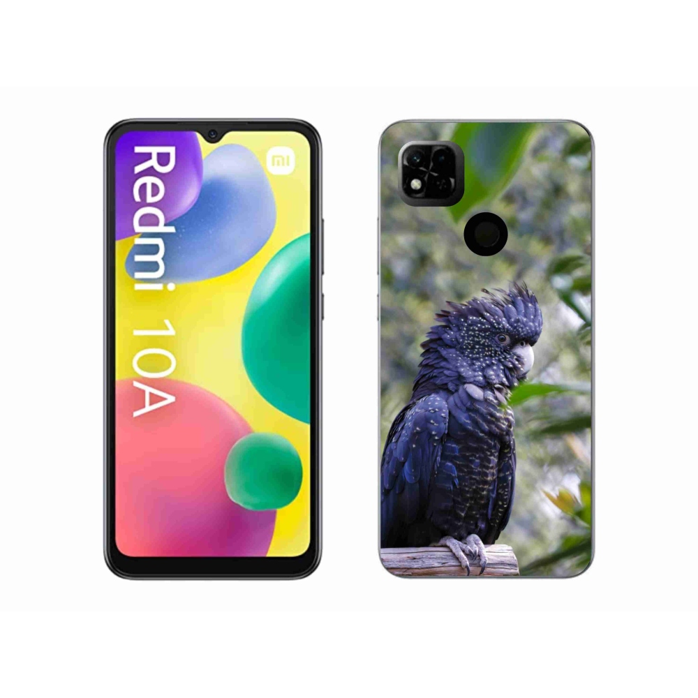 Gélový kryt mmCase na Xiaomi Redmi 10A - papagáj kakadu čierny