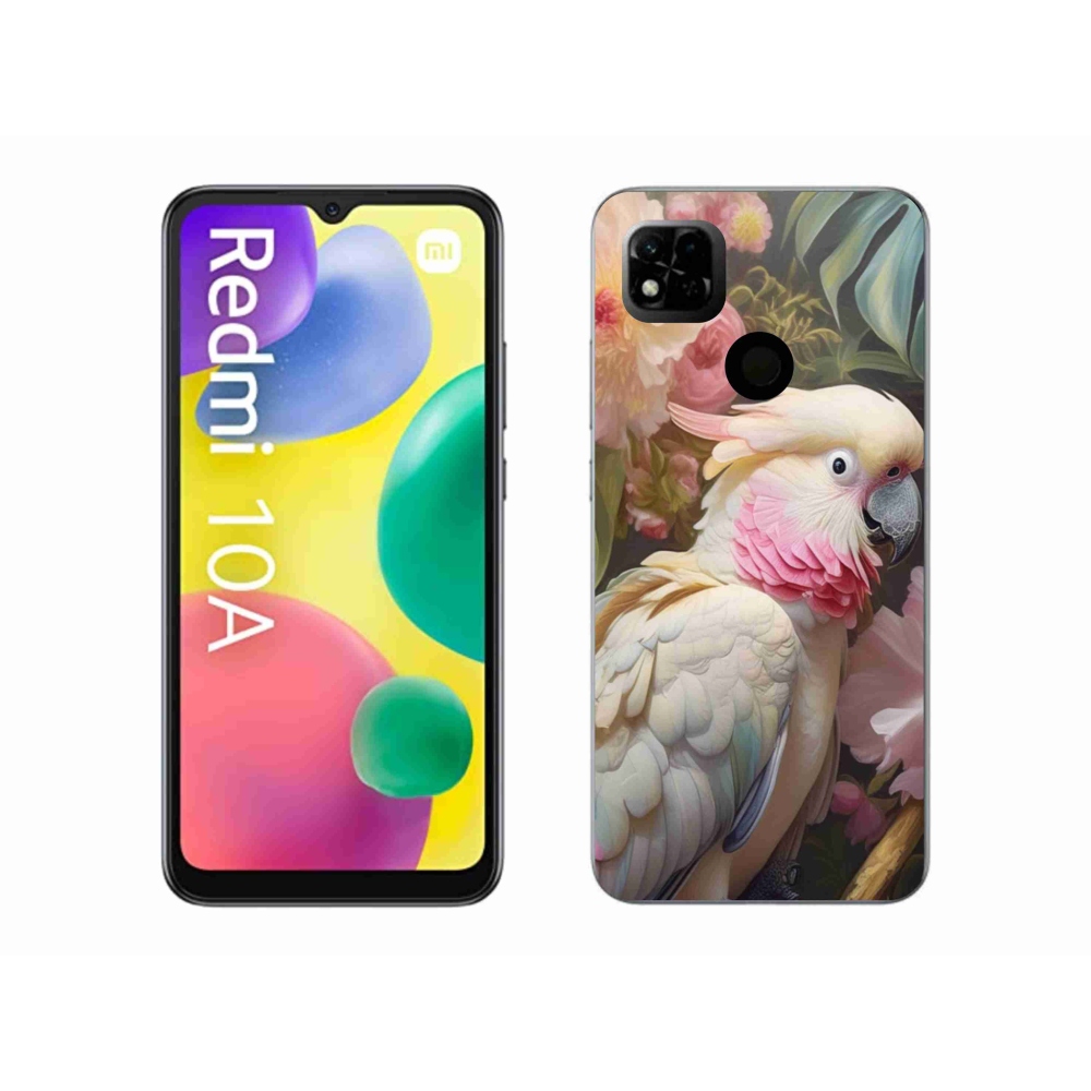 Gélový kryt mmCase na Xiaomi Redmi 10A - papagáj kakadu ružový 2