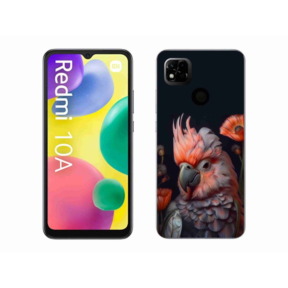 Gélový kryt mmCase na Xiaomi Redmi 10A - papagáj kakadu vo farbách