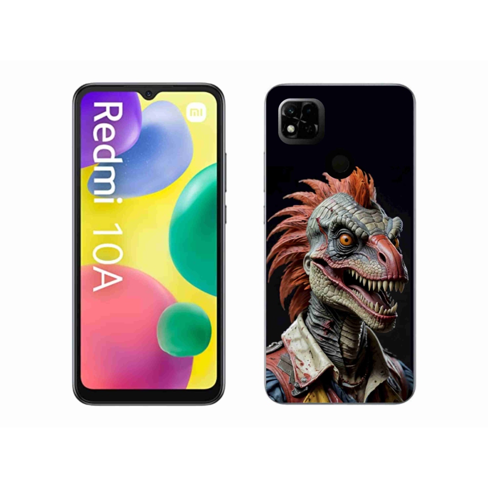 Gélový kryt mmCase na Xiaomi Redmi 10A - punk dinosaurus