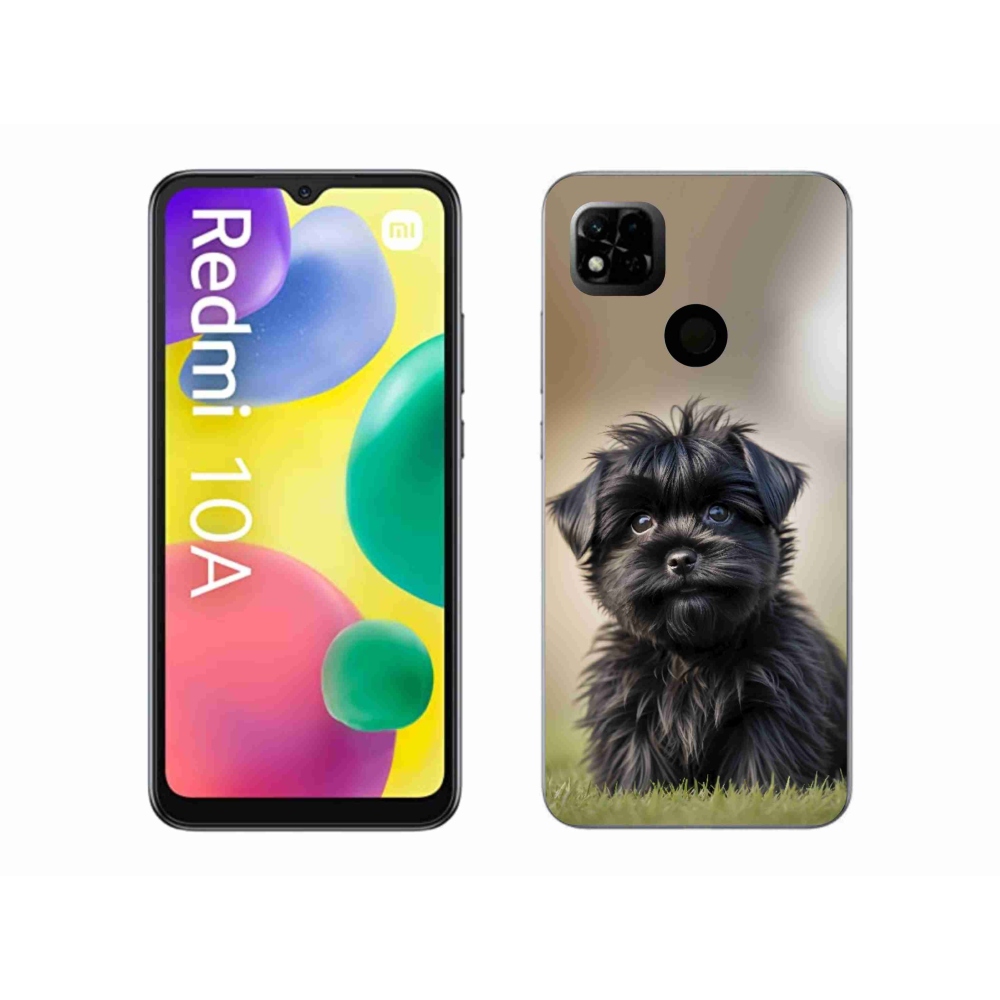 Gélový kryt mmCase na Xiaomi Redmi 10A - roztomilý čierny psík
