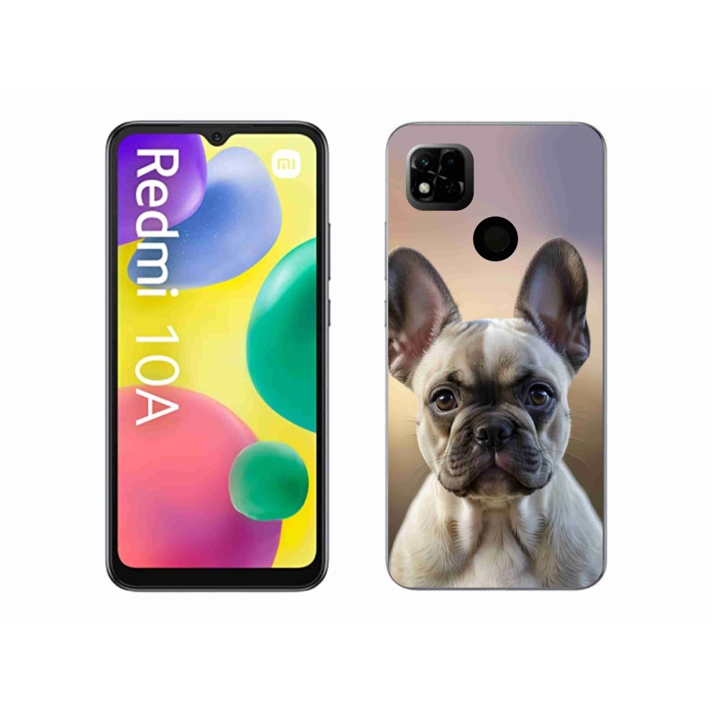 Gélový kryt mmCase na Xiaomi Redmi 10A - roztomilý francúzsky buldoček