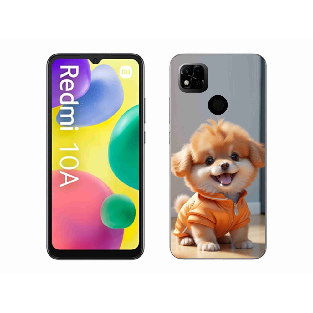 Gélový kryt mmCase na Xiaomi Redmi 10A - roztomilý pomeranian v mikine