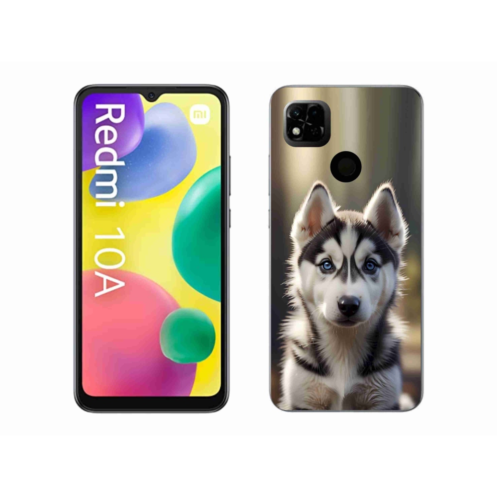 Gélový kryt mmCase na Xiaomi Redmi 10A - roztomilý sibírsky husky