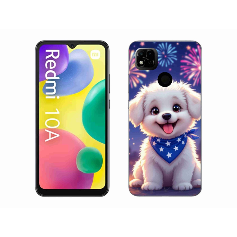 Gélový kryt mmCase na Xiaomi Redmi 10A - slávnostné šteňa