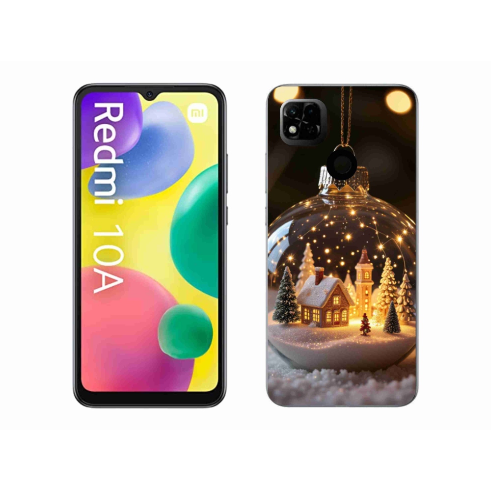 Gélový kryt mmCase na Xiaomi Redmi 10A - vianočné gule 3