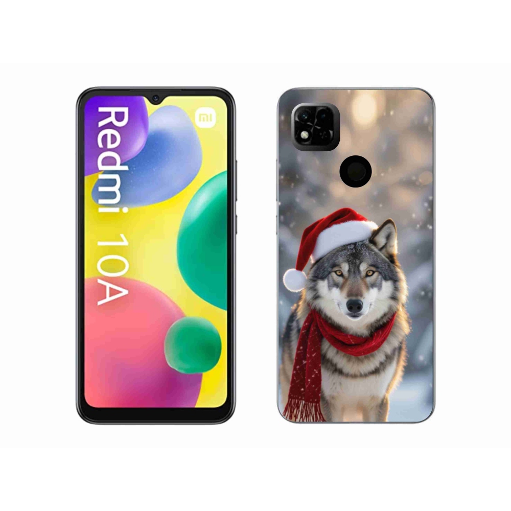 Gélový kryt mmCase na Xiaomi Redmi 10A - vianočný vlk