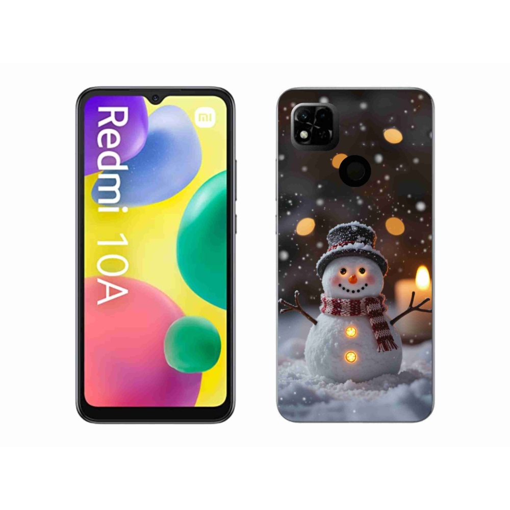Gélový kryt mmCase na Xiaomi Redmi 10A - veselý snehuliak