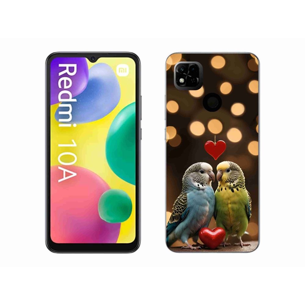 Gélový kryt mmCase na Xiaomi Redmi 10A - zamilovaní papagáje