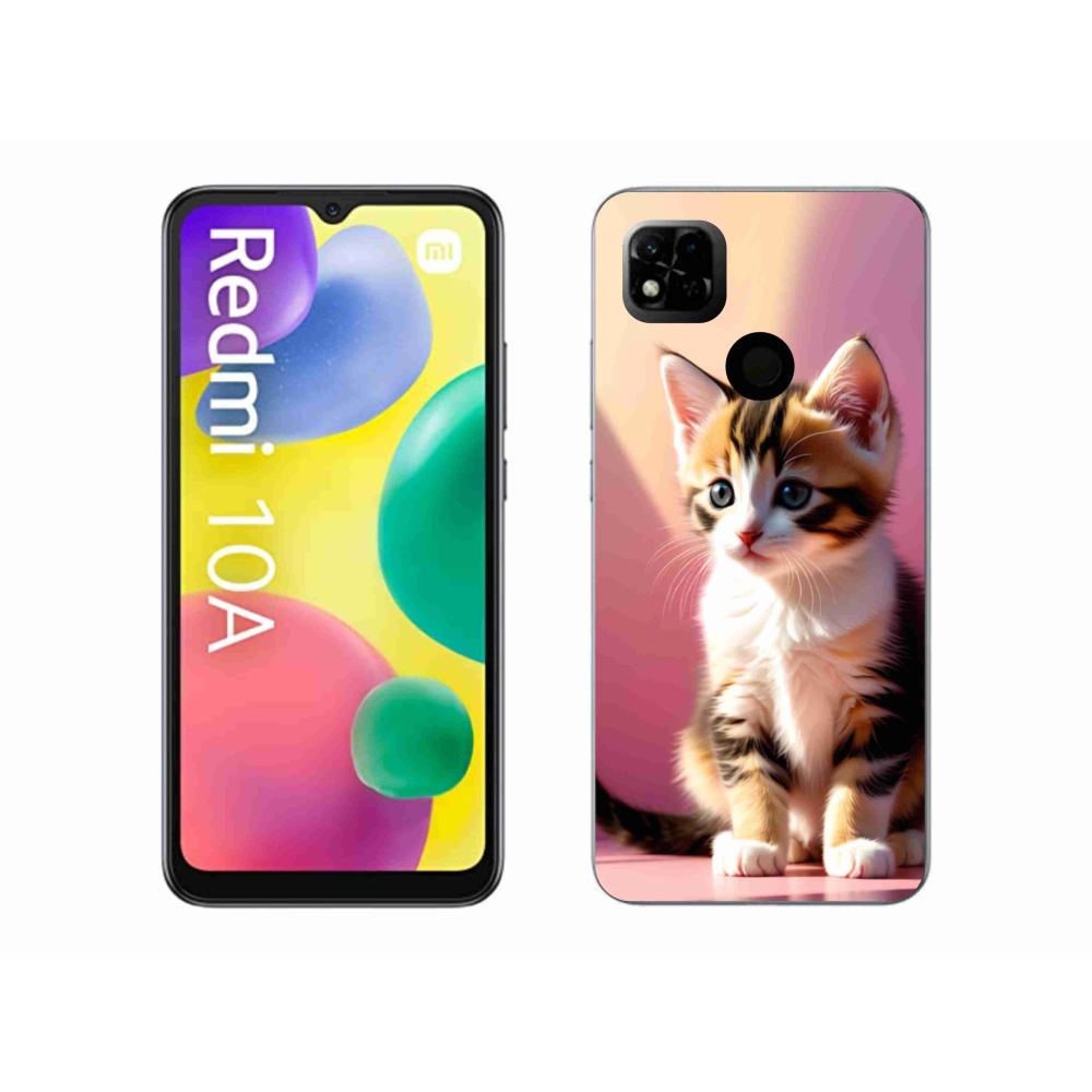 Gélový kryt mmCase na Xiaomi Redmi 10A - zvedavé mačiatko 2