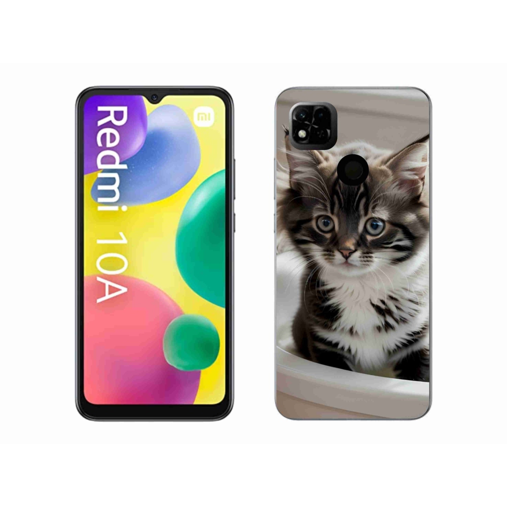 Gélový kryt mmCase na Xiaomi Redmi 10A - zvedavé mačiatko