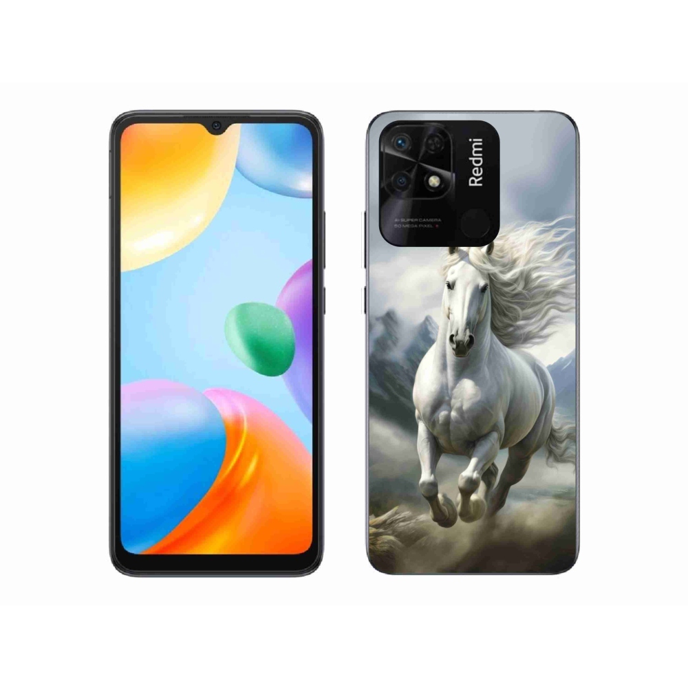 Gélový kryt mmCase na Xiaomi Redmi 10C - bežiaci biely kôň 3