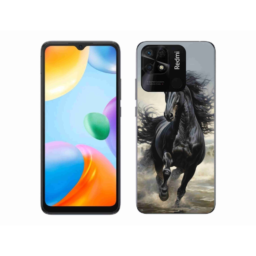 Gélový kryt mmCase na Xiaomi Redmi 10C - bežiaci čierny kôň