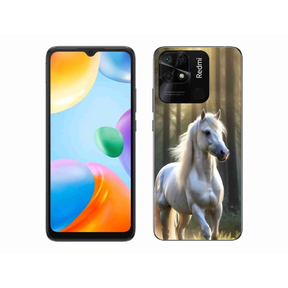 Gélový kryt mmCase na Xiaomi Redmi 10C - biely kôň 3